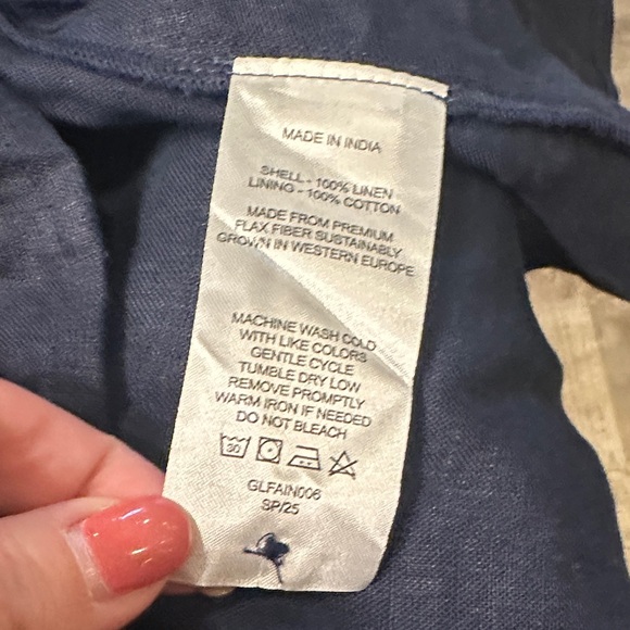 Quince NWT Women’s Navy 100% Linen Fit and Flare Midi Dress Sz XL - Picture 7 of 8